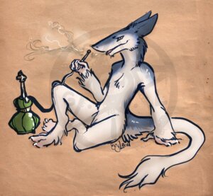 Rating: Questionable Score: 0 Tags: 2011 3_toes 4_fingers anthro biped blue_body blue_fur claws crossed_legs deervvitch e621 feet fingers fur glaice holding_object hookah male mammal nude open_mouth relaxing sergal shisha side_view smoke smoking solo standing tail toes watermark User: bunchy7s