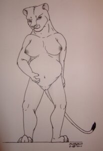 Rating: Explicit Score: 0 Tags: abdominal_bulge absurd_res anthro belly black_and_white breasts e621 felid female fur genitals hi_res lion mammal monochrome muddypaws nipples nude pantherine paws plantigrade simple_background solo tail vulva User: bunchy7s