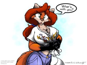 Rating: Questionable Score: 0 Tags: 1998 4:3 accessory anthro big_breasts breasts canid canine cleavage clothed clothing dialogue dipstick_tail e621 english_text eric_schwartz female fox green_eyes hair hair_accessory hooters long_hair looking_at_viewer mammal markings navel nipple_outline red_hair sheila_vixen shirt simple_background solo tail tail_markings talking_to_viewer text text_on_clothing text_on_shirt text_on_topwear topwear white_background User: bunchy7s Rating: Questionable Score: 0 Tags: 1998 4:3 accessory anthro big_breasts breasts canid canine cleavage clothed clothing dialogue dipstick_tail e621 english_text eric_schwartz female fox green_eyes hair hair_accessory hooters long_hair looking_at_viewer mammal markings navel nipple_outline red_hair sheila_vixen shirt simple_background solo tail tail_markings talking_to_viewer text text_on_clothing text_on_shirt text_on_topwear topwear white_background User: bunchy7s