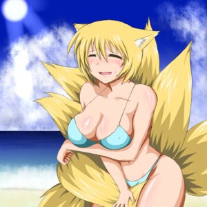 Rating: Questionable Score: 0 Tags: 1:1 animal_humanoid beach bikini breasts canid canid_humanoid canine canine_humanoid cleavage clothed clothing cloud detailed_background e621 female fox fox_humanoid fox_tail hi_res holding_breast humanoid mammal mammal_humanoid multi_tail outside pepo_(absolute1123) ran_yakumo sand sea seaside skimpy sky solo sun swimwear tail thick_thighs touhou two-piece_swimsuit water User: bunchy7s