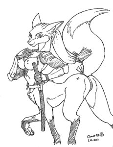 Rating: Explicit Score: 0 Tags: 2002 armor black_and_white breasts canid canid_taur canine canine_taur dipstick_tail dr_comet e621 female fox fox_taur genitals hair hi_res katana line_art looking_at_viewer mammal mammal_taur markings melee_weapon monochrome nipples ponytail signature simple_background solo sword tail tail_markings taur vulva warrior weapon white_background User: bunchy7s
