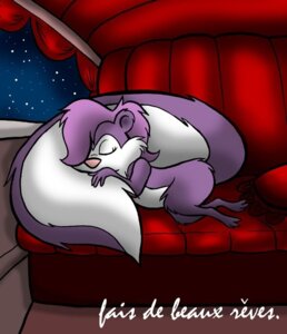 Rating: Safe Score: 0 Tags: 3_toes 4_fingers anthro barefoot big_tail biped dana_simpson detailed_background e621 excessive_fluff eyes_closed feet female fifi_la_fume fingers fluffy fluffy_tail french french_text front_view fur hair huge_tail inside lying lying_on_tail mammal markings mephitid night nude on_side pink_nose purple_body purple_fur purple_hair skunk sky sleeping solo star starry_sky striped_markings striped_skunk striped_tail stripes tail tail_markings tail_pillow text tiny_toon_adventures toes toony translated warner_brothers white_body white_fur User: bunchy7s