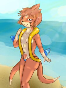 Rating: Safe Score: 0 Tags: 2013 3:4 anthro beach black_eyes cloud day detailed_background e621 female floatzel generation_4_pokemon neon_furries nintendo outside pokemon pokemon_(species) pokemorph sand sea seaside sky solo tail water User: bunchy7s