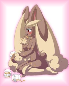 Rating: Explicit Score: 0 Tags: anthro beige_fur blush breasts brown_fur color female female_only fur furry furry_breasts furry_ears furry_only furry_tail honey kneeling lagomorph long_ears lopunny nude open_eyes open_mouth pokemon pokemon_(species) pokemon_dppt rabbit red_eyes rule34 side_view solo tail User: bunchy7s