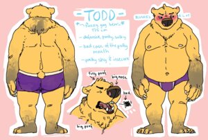 Rating: Questionable Score: 0 Tags: bear blush clothed clothing e621 english_text male mammal nastyspook overweight overweight_male shy solo stated_homosexuality stated_sexuality text todd_(nastyspook) topless User: bunchy7s