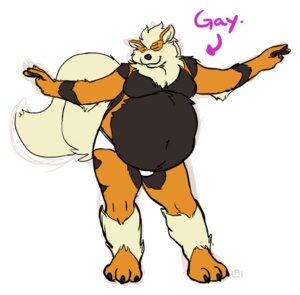 Rating: Questionable Score: 0 Tags: 2010 3_toes anthro anthrofied arcanine belly big_belly biped black_body black_fur black_nose canid canine claws clothed clothing dancing directional_arrow e621 english_text eyes_closed feet fluffy fluffy_tail fluffylai fur generation_1_pokemon leg_tuft male mammal moobs multicolored_body multicolored_fur navel nintendo obese obese_anthro obese_male orange_body orange_fur overweight overweight_anthro overweight_male partially_clothed pokemon pokemon_(species) pokemorph simple_background smile solo spread_arms stated_homosexuality stated_sexuality tail text toe_claws toes topless tuft underwear white_background white_body white_fur User: bunchy7s