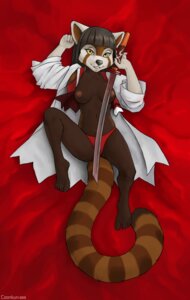 Rating: Questionable Score: 0 Tags: 2011 ailurid anthro biped breasts clothing coonkun e621 female hair katana lying mammal melee_weapon nipples on_back panties red_panda sayuri solo sword tail underwear weapon User: bunchy7s Rating: Questionable Score: 0 Tags: 2011 ailurid anthro biped breasts clothing coonkun e621 female hair katana lying mammal melee_weapon nipples on_back panties red_panda sayuri solo sword tail underwear weapon User: bunchy7s
