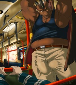 Rating: Explicit Score: 0 Tags: anthro belt biceps boosterpang bottomwear bulge bus clothing commercial_vehicle detailed_bulge dragon e621 frill_(anatomy) frill_piercing furgonomic_piercing furgonomics genital_outline group horn human inside_bus looking_at_viewer male mammal membrane_(anatomy) membranous_frill membranous_wings midriff muscular mythological_creature mythological_scalie mythology pants penis_outline piercing presenting public public_transportation raised_arm reptile scalie segremores shirt slightly_chubby solo_focus tank_top topwear vehicle vehicle_for_hire wings User: bunchy7s