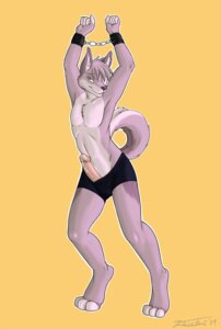 Rating: Explicit Score: 0 Tags: anthro bdsm bound briefs canid canine canis clothing cuff_(restraint) domestic_dog e621 erection fur genitals humanoid_genitalia humanoid_penis husky male mammal nordic_sled_dog penis pinup pkay pose purple_body purple_fur restraints shackles solo spitz submissive submissive_male tail underwear zoichi User: bunchy7s