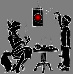 Rating: Safe Score: 0 Tags: 2001:_a_space_odyssey alpha_channel anthro artificial_intelligence barefoot beverage biped black_and_white_and_red canid canine duo e621 feet female food fox hal_9000 low_res mammal oce simple_background tail tea tia_nay transparent_background User: bunchy7s