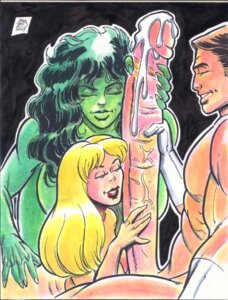 Rating: Explicit Score: 0 Tags: 1boy 2009 2girls blonde_hair closed_eyes collaborative_handjob cum fantastic_four female ffm_threesome green_hair green_skin huge_cock hulk_(series) invisible_woman long_penis male marvel marvel_comics mr_fantastic naked naked_male nude nude_female penis penis_worship reed_richards rob_durham rule34 she-hulk straight sue_storm threesome veiny_penis User: bunchy7s