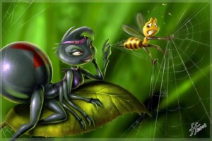 Rating: Questionable Score: 0 Tags: 2008 3:2 3_fingers antennae_(anatomy) anthro arachnid araneomorph arm_support arthropod arthropod_abdomen arthropod_webbing bee black_widow_spider bottomless bound breasts brown_body brown_fur caught_in_the_act clothed clothing digital_media_(artwork) dominant dominant_female duo e621 female fernando_faria fingers fur hymenopteran imminent_rape imminent_sex insect leaf leaning_on_elbow looking_at_another looking_back male non-mammal_breasts predator/prey red_eyes side_view spider spider_web stinger stuck theridiid web_bondage widow_spider wings yellow_body yellow_fur User: bunchy7s