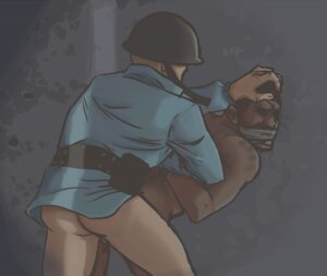 Rating: Explicit Score: 0 Tags: 2boys 2d against_wall balls barely_visible_balls bleeding blood bottomless bruises cmnm dark-skinned_male dark_skin demoman_(team_fortress_2) eye_patch fucked_from_behind gag gagged hand_on_head hands_behind_back hands_tied helmet human human_male human_only implied_anal implied_penetration implied_rape injury male male_only nude nude_male pants_removed questionable_consent rule34 soldier_(team_fortress_2) team_fortress_2 watch_cap yaoi User: bunchy7s