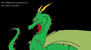 Rating: Safe Score: 0 Tags: ambiguous_gender dragon e621 english_text european_mythology fenchfletcher feral grandfathered_content green_body humor membrane_(anatomy) membranous_wings mythological_creature mythological_scalie mythology scalie solo tail text western_dragon wings User: bunchy7s