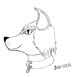 Rating: Safe Score: 0 Tags: 1:1 2011 ambiguous_gender anthro black_and_white canid canine collar e621 grandfathered_content line_art mammal monochrome simple_background solo speks white_background User: bunchy7s