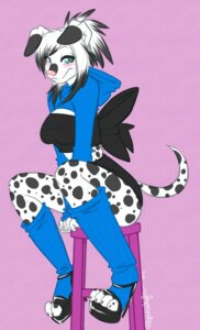 Rating: Safe Score: 0 Tags: anthro biped blush canid canine canis clothing dalmatian domestic_dog e621 female footwear furniture high_heels hoodie kara_resch mammal platform_footwear platform_heels ryunwoofie shoes solo spots stool tail topwear User: bunchy7s