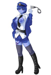 Rating: Explicit Score: 0 Tags: 1girls aonozakura_aruto bar_censor between_breasts blue_hair blue_skin blush boots breasts censored clitoris cuffs female gloves gunbelt handcuffs hat high_heels holster large_clitoris large_nipples necktie necktie_between_breasts nipples open_clothes open_shirt original pointless_censoring police police_hat police_uniform policewoman purple_eyes pussy rule34 shoes short_hair simple_background solo thighhighs undressing uniform violet_eyes white_gloves User: bunchy7s