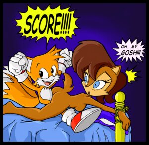 Rating: Explicit Score: 0 Tags: 2_tails anthro archie_comics bdsm bed bed_bondage black_border bondage border bound breasts brown_body brown_fur brown_hair butt canid canine chadthecartoonnut chipmunk duo e621 english_text featureless_breasts female fox fur furniture ground_squirrel hair looking_at_another looking_at_partner looking_back looking_back_at_another looking_back_at_partner male mammal miles_prower multi_tail open_mouth rodent sally_acorn sciurid sega smile sonic_the_hedgehog_(archie) sonic_the_hedgehog_(comics) sonic_the_hedgehog_(series) speech_bubble spread_eagle tail text what yellow_body yellow_fur young User: bunchy7s