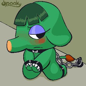 Rating: Explicit Score: 0 Tags: animal_crossing black_eyes blush chained_up chains elephant female female_only nintendo opal_(animal_crossing) rule34 spooky_(artist) straight_hair User: bunchy7s