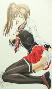 Rating: Explicit Score: 0 Tags: 1girls academy_uniform_(bible_black) bible_black brown_hair clothing embarrassed female hair_bobbles hand_in_panties human imari_kurumi kneeling lowres mary_janes official_art rule34 school_uniform shoes side_ponytail skirt_lift solo striped striped_panties thighhighs uniform User: bunchy7s