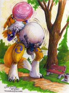 Rating: Explicit Score: 0 Tags: 2001 absurd_res alternate_version_at_source anthro bandai_namco belly big_belly bubble bubble_gum canid canine digimon digimon_(species) duo e621 english_text eyes_closed female fox fur hi_res hug huge_belly inflation male male/female mammal nick_bondra outside renamon smile tail text traditional_media_(artwork) white_body white_fur yellow_body yellow_fur User: bunchy7s