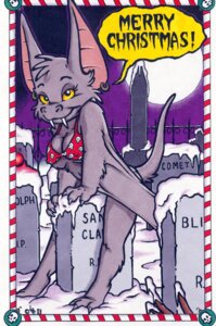 Rating: Questionable Score: 0 Tags: 2003 bat breasts card_template cemetery christmas christmaween clothed clothing desiree_lee dialogue e621 echo_(jmh) english_text fangs female holidays looking_at_viewer mammal membrane_(anatomy) membranous_wings nipple_outline postcard seductive smile snow solo tail teeth text winged_arms wings winter User: bunchy7s