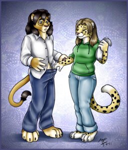 Rating: Questionable Score: 0 Tags: anthro cheetah clothing conditional_dnp digital_media_(artwork) duo e621 eyewear felicia_(theo_winters) felid feline female footwear glasses inadequate legwear lion male mammal moodyferret pantherine shaded socks tail theo_winters User: bunchy7s