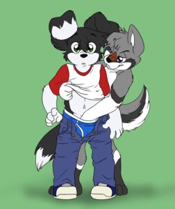Rating: Questionable Score: 0 Tags: anthro blue_briefs blue_clothing blue_eyes blue_underwear bodyguard_position briefs canid canine canis clothed clothing clothing_aside colored_seam_underwear crotch_grab domestic_dog duo e621 from_behind_position green_eyes grope hand_in_pants hand_in_underwear handjob leo_(wolfblade) looking_at_viewer looking_pleasured male male/male mammal midriff penile roni_collins sex sexual_assault simple_background smile standing standing_sex surprised tail underwear underwear_aside white_seam_underwear wolf wolfblade young young_anthro young_male young_on_young User: bunchy7s