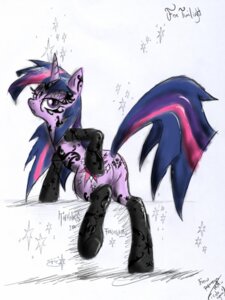 Rating: Questionable Score: 0 Tags: 2011 alternative_fashion clothing e621 equid equine female feral friendship_is_magic fur goth hair hasbro hi_res horn legwear lingerie looking_at_viewer mammal markings multicolored_hair my_little_pony mythological_creature mythological_equine mythology peperoger pink_hair presenting purple_body purple_eyes purple_fur purple_hair simple_background skutchi solo stockings tail third-party_edit twilight_sparkle_(mlp) two_tone_hair unicorn white_background User: bunchy7s