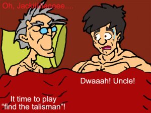 Rating: Explicit Score: 0 Tags: artist_request east_asian east_asian_male english_text jackie_chan_(jackie_chan_adventures) jackie_chan_adventures male male_only rule34 text uncle_(jackie_chan_adventures) uncle_and_nephew User: bunchy7s