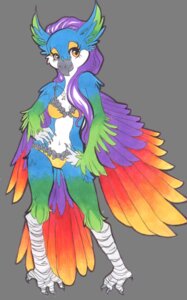 Rating: Safe Score: 0 Tags: alpha_channel anthro avian beak bird bra breasts clothing colorful_theme e621 eyekissa feathered_wings feathers female multicolored_body multicolored_feathers non-mammal_breasts rainbow rainbow_body rainbow_feathers simple_background solo sparklefur transparent_background underwear wings User: bunchy7s