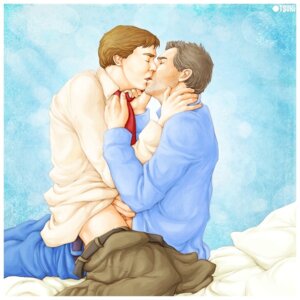 Rating: Questionable Score: 0 Tags: actor bed caucasian caucasian_male celebrity gregory_house house_(series) hugh_laurie in_character james_wilson kissing male male_only men_kissing pillow robert_sean_leonard rule34 sheet tsuki_(artist) User: bunchy7s