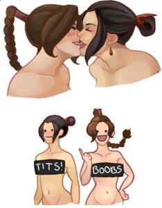 Rating: Questionable Score: 0 Tags: 2girls artist_request avatar_legends avatar_the_last_airbender azula blush braid censored english_text female female_only fire_nation human jpeg_artifacts kissing multiple_females nickelodeon nude rule34 straight_hair text ty_lee yuri User: bunchy7s
