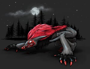Rating: Safe Score: 0 Tags: ambiguous_gender anthro blood bodily_fluids canid canine claws e621 fangs generation_5_pokemon mammal nintendo pokemon pokemon_(species) solo teeth unknown_artist zoroark User: bunchy7s