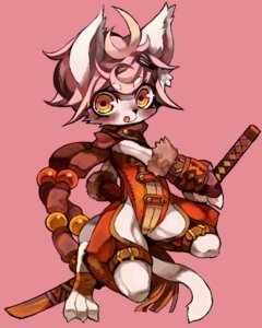 Rating: Questionable Score: 0 Tags: anthro camel_toe clothed clothing crouching domestic_cat e621 felid feline felis female fully_clothed kemono mammal melee_weapon rikose solo sword tail tongue tongue_out weapon User: bunchy7s