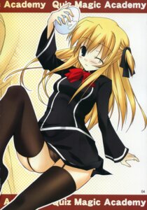 Rating: Explicit Score: 0 Tags: blonde_hair blue_eyes blush cover cover_page female garter_belt highres long_hair panties pantyshot quiz_magic_academy rule34 shalon thighhighs underwear wink User: bunchy7s