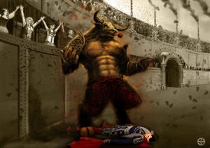 Rating: Questionable Score: 0 Tags: alternative_fashion blood blood_puddle bodily_fluids bovid bovine bullfighter cheering corrida duo_focus e621 european_mythology fantasy fight flower gladiator greek_mythology group male mammal minotaur mythology plant rose_(flower) steampunk unknown_artist warrior wolsung_(rpg) User: bunchy7s
