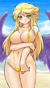 Rating: Questionable Score: 0 Tags: angel beach big_breasts blonde_hair blue_sky blush breasts breath_of_fire capcom clothed clothing cloud day detailed_background digital_media_(artwork) dr.p e621 feathered_wings feathers female gold_sling_bikini green_eyes hair humanoid low_res nina_(breath_of_fire) not_furry oekaki one-piece_swimsuit outside sand seaside skimpy sky sling_bikini solo swimwear water wide_hips winged_humanoid wings User: bunchy7s