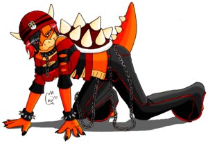Rating: Safe Score: 0 Tags: 2010 anthro beanie chain clothing collar e621 female hair hat headgear headwear koopa kweenie looking_at_viewer mario_bros nintendo red_hair scalie signature silvermidnight simple_background solo spikes stripes tail white_background User: bunchy7s