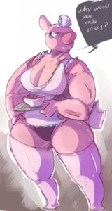 Rating: Safe Score: 0 Tags: big_breasts big_nose blush bodily_fluids bowl breasts clothing conkeldurr container dialogue e621 english_text female generation_5_pokemon hi_res humanoid legwear maid_uniform muscular muscular_female muscular_humanoid nintendo panties pokemon pokemon_(species) shamelesss solo stockings tears text underwear uniform User: bunchy7s