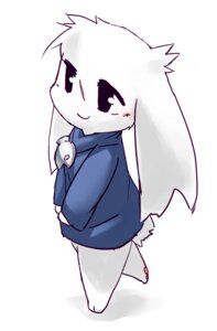 Rating: Safe Score: 0 Tags: ambiguous_gender blue_clothing blue_sweater blue_topwear blush bottomless cave_story clothed clothing e621 lagomorph mammal mimiga pawpads paws ringoman scar smile solo sue_sakamoto sweater topwear User: bunchy7s