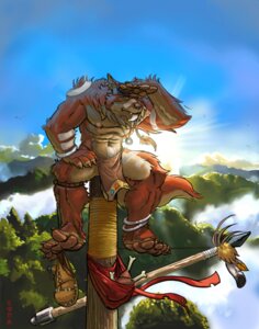 Rating: Safe Score: 0 Tags: anthro bottomwear canid canine canis claws clothing detailed detailed_background e621 ear_piercing feet full_foot_pawpads humanoid_feet loincloth looking_at_viewer male mammal piercing plantigrade solidasp solo tail tattoo toe_claws toony tribal wolf User: bunchy7s