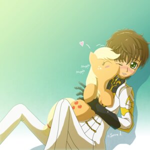Rating: Safe Score: 0 Tags: 1:1 2013 applejack_(mlp) blonde_hair blush brown_hair clothed clothing code_geass crossover cutie_mark duo e621 earth_pony equid equine eyes_closed female feral friendship_is_magic gloves green_eyes hair handwear hasbro horse human kururugi_suzaku male mammal my_little_pony pony tail tastes-like-ciel User: bunchy7s