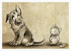 Rating: Safe Score: 0 Tags: ambiguous_gender canid canine canis domestic_dog duo e621 feral low_res mammal plushie sitting skia tail User: bunchy7s