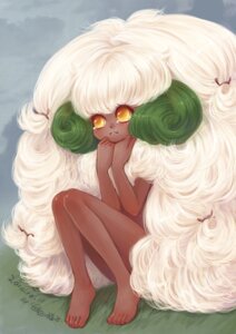 Rating: Safe Score: 0 Tags: 2010 alternate_species blush bodily_fluids dark_body dark_skin e621 female fluffy generation_5_pokemon hair horn humanoid humanoidized long_hair multicolored_hair nintendo nude orange_eyes pokemon pokemon_(species) sanmi_tenten sitting solo swdd tears whimsicott User: bunchy7s