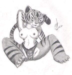 Rating: Explicit Score: 0 Tags: anthro biped breasts clothing countershading dreamworks e621 felid female greyscale hi_res jazzycard kung_fu_panda mammal master_tigress monochrome nipples pantherine panties simple_background sitting solo spread_legs spreading tail tiger underwear white_background User: bunchy7s