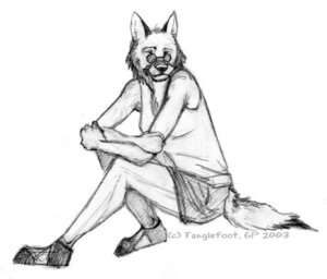 Rating: Safe Score: 0 Tags: 2003 anthro canid canine e621 eyewear female glasses greyscale mammal monochrome simple_background solo tanglefoot white_background User: bunchy7s