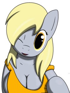 Rating: Questionable Score: 0 Tags: anthro anthrofied big_breasts blonde_hair breasts cleavage clothed clothing derpy_hooves_(mlp) e621 equid equine female friendship_is_magic hair hasbro horse long_hair mammal my_little_pony one_eye_closed pony simple_background skimpy smile solo tg-0 white_background wink User: bunchy7s