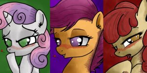 Rating: Questionable Score: 0 Tags: 2012 amber_eyes apple_bloom_(mlp) blush cutie_mark_crusaders_(mlp) e621 earth_pony equid equine female feral friendship_is_magic green_eyes group hair hasbro horn horse mammal multicolored_hair my_little_pony mythological_creature mythological_equine mythology pony purple_eyes purple_hair red_hair scootaloo_(mlp) simple_background sweetie_belle_(mlp) two_tone_hair unicorn vendetatj young young_feral User: bunchy7s