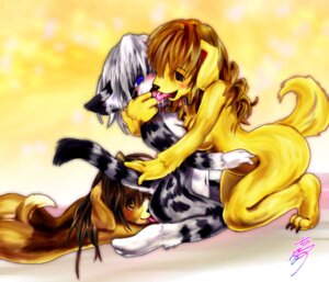 Rating: Explicit Score: 0 Tags: anthro blush bodily_fluids breasts brown_body brown_fur brown_hair canid canine canis claws collar cunnilingus domestic_cat domestic_dog e621 felid feline felis female female/female french_kissing fur grey_body grey_fur group group_sex hair interspecies karin_(tetetor-oort) kissing licking mammal nude oral saliva sex short_hair tail tetetor-oort threesome tongue tongue_out trio vaginal white_hair yellow_body yellow_fur young young_anthro User: bunchy7s